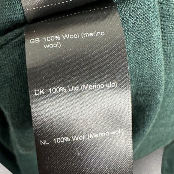 NWT Samsoe 100% Merino Wool Green Crew Neck Lightweight Sweater Mens Size XL New - Picture 10 of 15